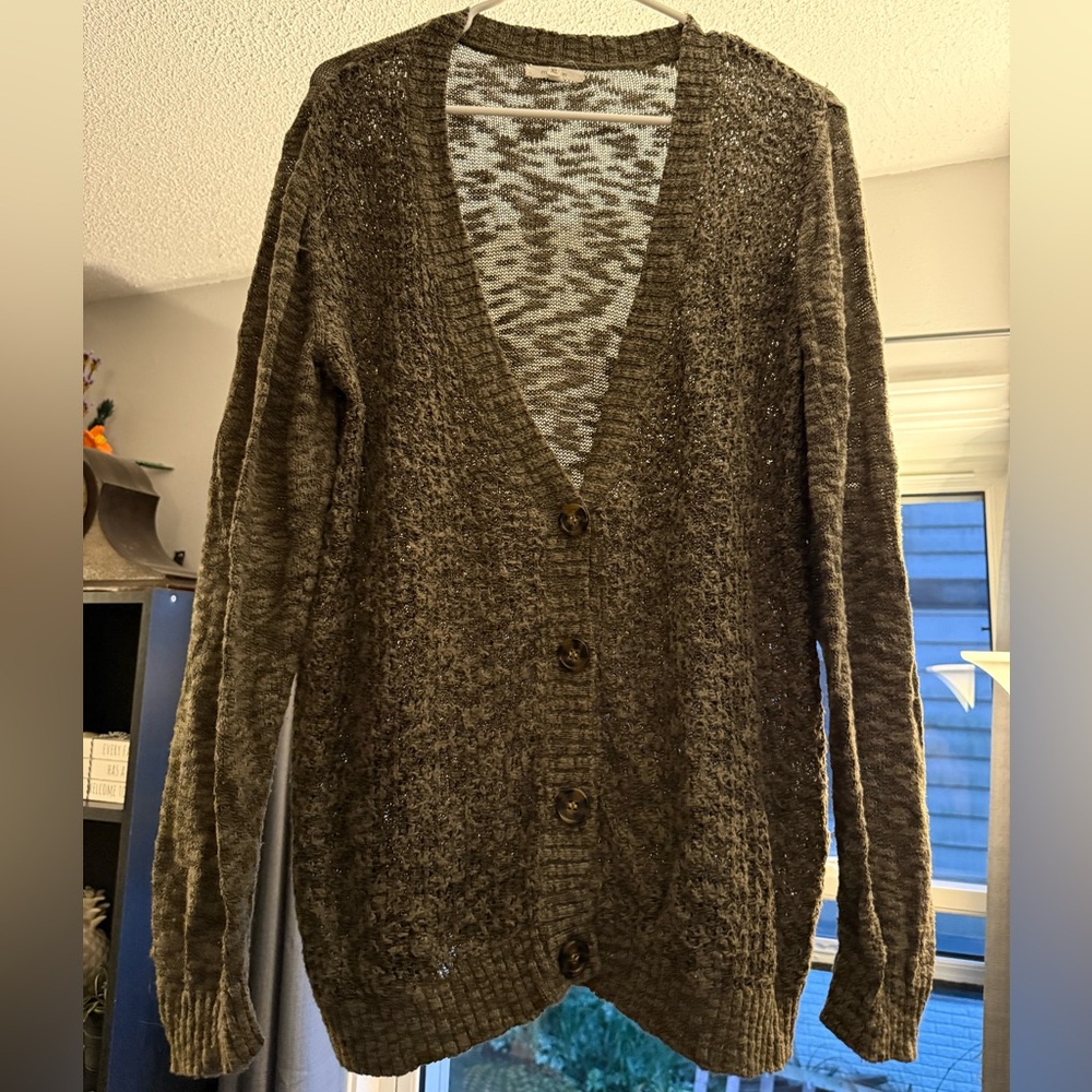Maurices Olive Cardigan Sweater